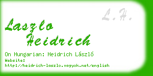 laszlo heidrich business card