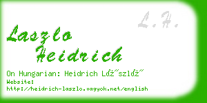 laszlo heidrich business card